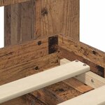 vidaXL Cadre de lit avec rangement Bois ancien 150 x 200 cm