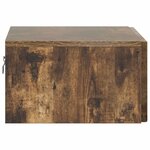 vidaXL Cabinet de chevet mural Chêne fumé 49 x 34 5 x 20 cm