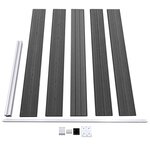 vidaXL Ensemble de panneau de clôture WPC 353x105 cm Noir