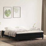 vidaXL Sommier à lattes de lit sans matelas noir 180x210 cm velours