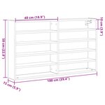 vidaXL Meuble Vitrine en Bois Ancien 100x15x58 cm en Bois d'ingénierie