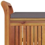 vidaXL Banc de rangement de jardin avec coussin 91 cm Bois d'acacia