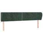 vidaXL Tête de lit avec oreilles Vert foncé 203x23x78/88 cm Velours