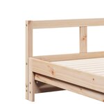 vidaXL Lit de jour et lit gigogne et matelas 90x200 cm bois pin massif
