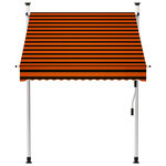 vidaXL Auvent manuel rétractable 150 cm Orange et marron