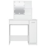 vidaXL Coiffeuse avec LED blanc 86 5x35x136 cm