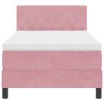 vidaXL Lit à Somier avec Matelas Rose 90x200 cm Velours