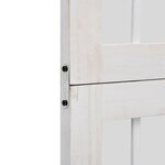 vidaXL Cloison de séparation 3 panneaux blanc bois de paulownia massif