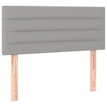 vidaXL Sommier à lattes de lit avec matelas Gris clair 90x200 cm Tissu