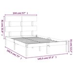 vidaXL Cadre de lit Bois massif 140x190 cm