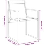 vidaXL Ensemble de salle à manger pour jardin 9 Pièces Noir