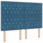 vidaXL Tête de Lit LED Bleu Foncé 72 cm Velours