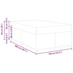 vidaXL Cadre de lit avec matelas Crème 120 x 200 cm tissu