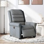 vidaXL Fauteuil inclinable électrique Gris foncé Tissu