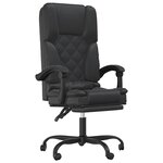 Fauteuil de massage inclinable de bureau informatique étude similicuir noir 02_0025415