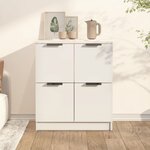 vidaXL Buffet Blanc 60x30x70 cm Bois d'ingénierie
