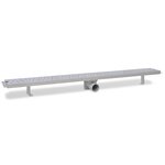 vidaXL Drain de douche linéaire 2 Pièces 1030 x 140 mm Acier inoxydable