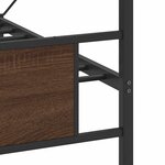 vidaXL Cadre de lit en métal sans matelas chêne marron 180x200 cm