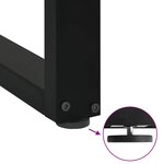 vidaXL Pieds de table à manger en U 2 pièces Noir 80 x (72-73) cm Acier