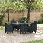 vidaXL Table de Jardin Anthracite 150 x 100 x 73 cm polyrotin
