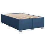 vidaXL Sommier à lattes de lit avec matelas Bleu 80x200 cm Tissu