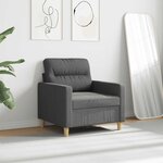 vidaXL Fauteuil Gris foncé 60 cm Tissu