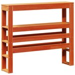 vidaXL Tête de lit avec étagères marron cire 75 cm bois massif de pin