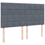 vidaXL Sommier à lattes de lit et matelas Gris foncé 200x200cm Velours