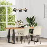 vidaXL Chaises à manger lot de 4 Crème Velours