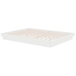 vidaXL Cadre de lit sans matelas blanc bois de pin massif