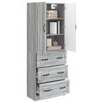 vidaXL Ensemble de Meubles 2 Pièces Sonoma gris 66 x 34 5 x 87 cm