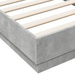 vidaXL Cadre de lit gris béton 75x190 cm bois d'ingénierie