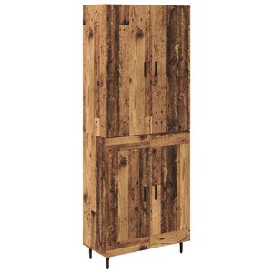 vidaXL Haut Armoire Bois Ancien 69 5 x 34 x 180 cm