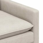 vidaXL Canapé Crème 126 x 81 x 87 5 cm Polyester
