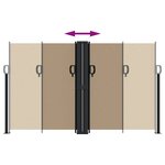 vidaXL Auvent latéral rétractable taupe 140x1200 cm