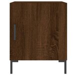vidaXL Table de chevet chêne marron 40x40x50 cm bois d’ingénierie