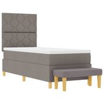 vidaXL Lit à ressorts avec matelas Taupe 80 x 200 cm tissu