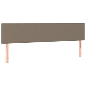vidaXL Têtes de lit 2 Pièces Taupe 80x5x78/88 cm Tissu