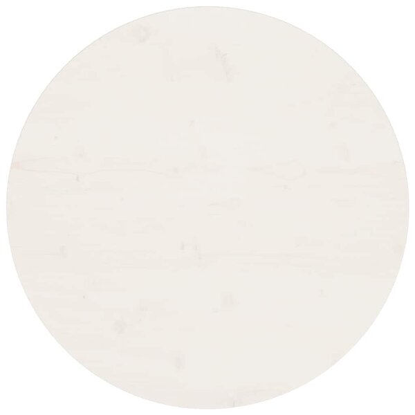 vidaXL Dessus de table Blanc Ø70x2 5 cm Bois de pin massif