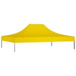 vidaXL Toit de tente de réception 4 5x3 m Jaune 270 g/m²