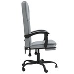 Chaise fauteuil siège pivotante de inclinable de bureau informatique étude clair tissu gris 02_0024237