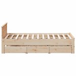 vidaXL Cadre de lit sans matelas avec tête de lit 160x200cm pin massif