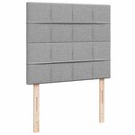vidaXL Sommier à lattes de lit avec matelas Gris clair 120x200cm Tissu