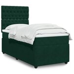 vidaXL Sommier à lattes de lit avec matelas Vert foncé 90x200 cm