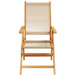 Set de jardin 7 pièces vidaXL beige en bois d'acacia et en poly rotin