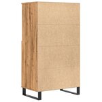 vidaXL Buffet haut chêne artisanal 60x36x110 cm bois d'ingénierie