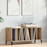vidaXL Armoire à disques chêne artisanal 100x38x48cm bois d'ingénierie