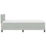 vidaXL Lit à ressorts avec matelas Gris clair 100 x 200 cm Velours