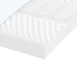 vidaXL Matelas en mousse blanc 200x220 cm 7 zones dureté 20 ILD