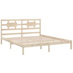 vidaXL Cadre de lit sans matelas 200x200 cm bois massif
